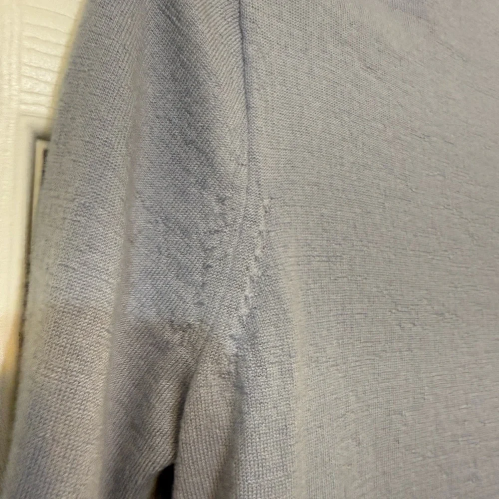 J. Crew Soft Blue Grey Merino Wool Light Top size‎ M